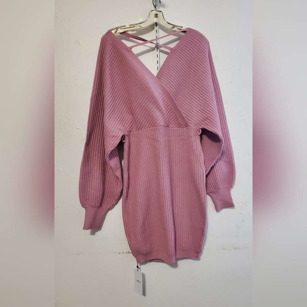 LUBOT Women Size Large Pink Dress New No Belt